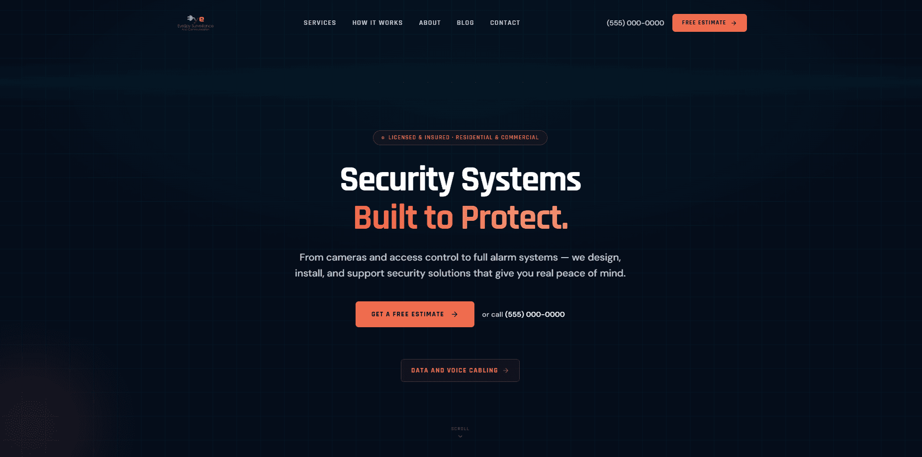 EyeSpy Surveillance & Communication website homepage
