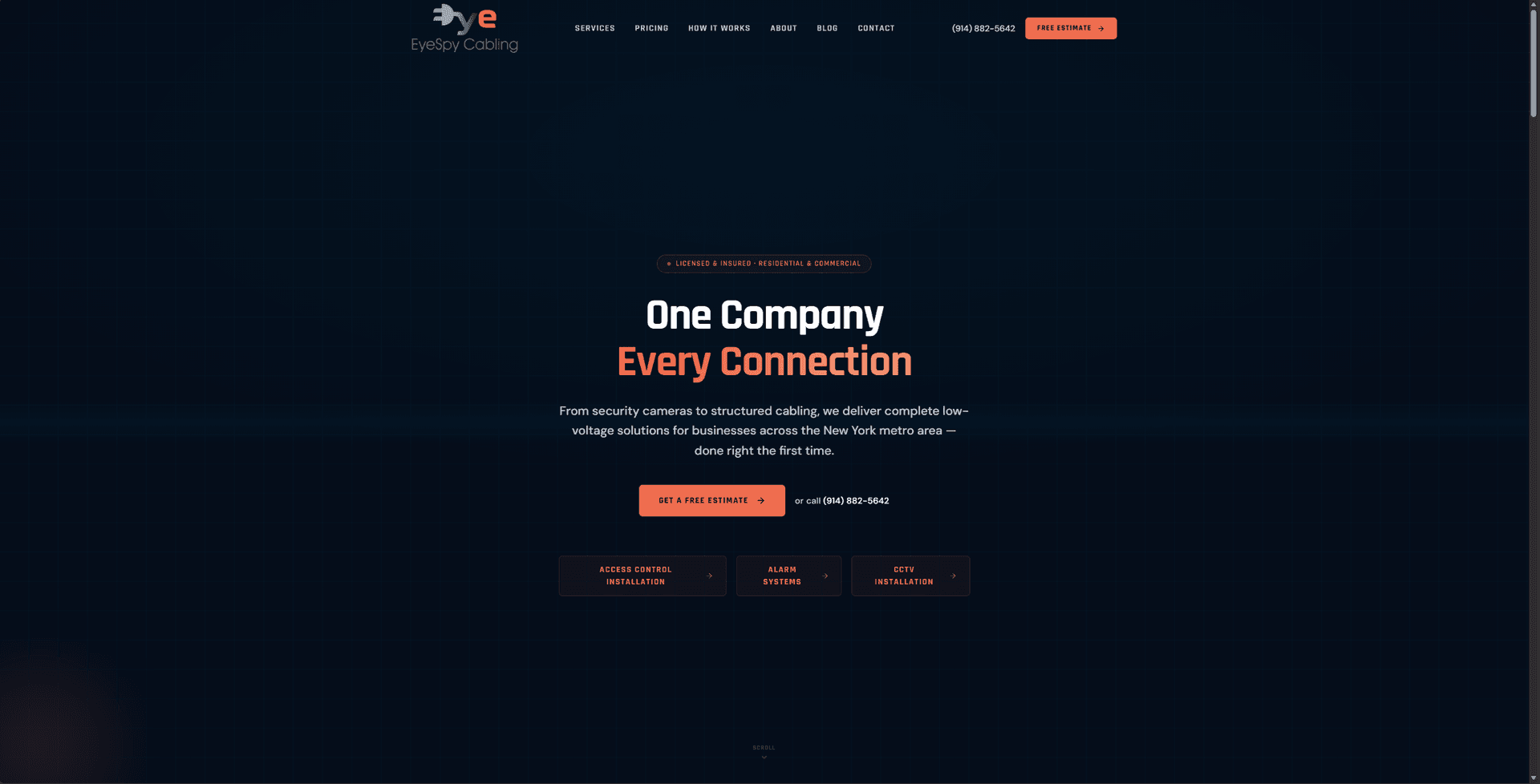 EyeSpy Surveillance & Communication website homepage